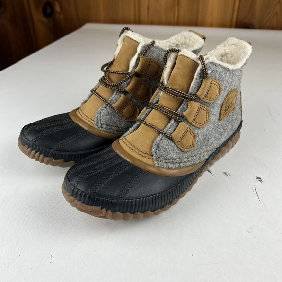 Sorel Women's Gray and Brown Boots - Picture 2 of 9